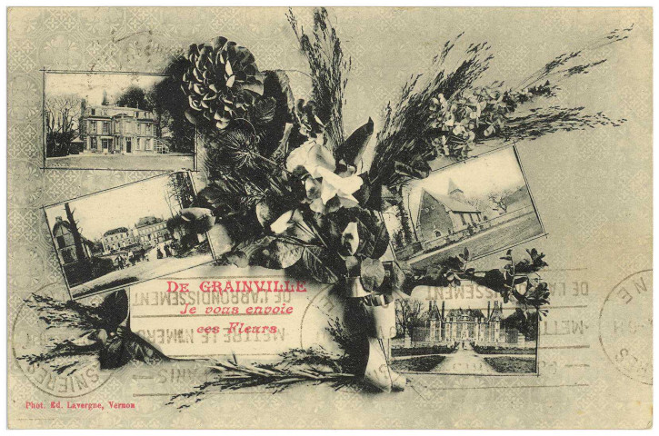 Grainville. Carte souvenir.