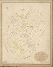 Boissy-sur-Damville. Tableau d'assemblage _ du Plan Parcellaire de la Commune de Boissy-sur-Damville _ Canton de Damville - Evreux - Eure. _ Terminé sur le Terrain le 28 Décembre 1839 , sous l'administration de M. de Monicault, Préfet _ M. Pourvu, Maire _ sous la Direction de M. Garnier, Directeur des Contributions directes _ M. Le Fébure, Géomètre en Chef. _ Par M. Le Grain, Géomètre de 1re classe.