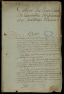 Cahier manuscrit en deux exemplaires.