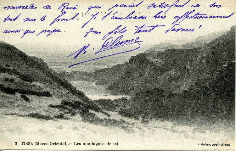 TISSA (Maroc Oriental). - Les montagnes de sel
