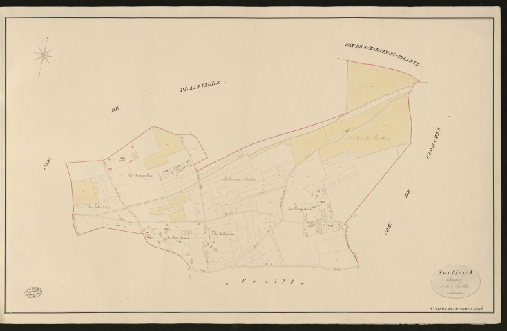 Saint-Nicolas-du-Bosc-l'Abbé. Section A _ du haussey _ 1re de 2 Feuilles