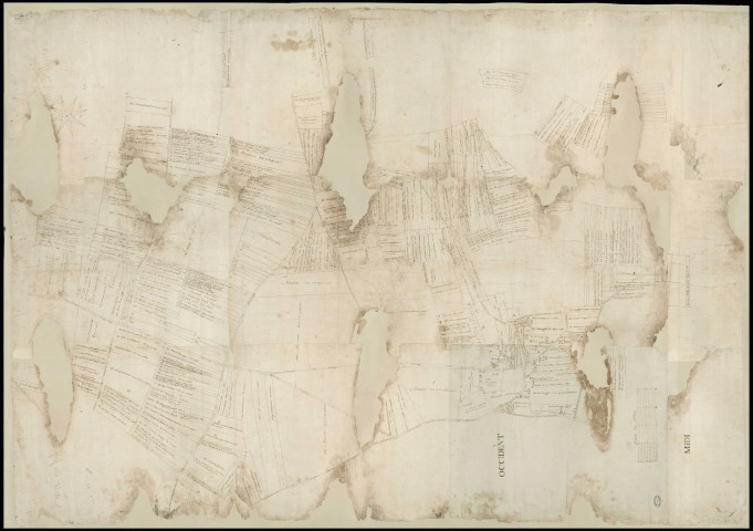 Chavigny-Bailleul - "Carte du fief du … Chavigny entre la … du Deffens". Seigneurie de Bailleul. *