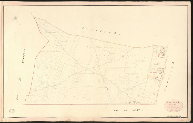 Boisemont. Section A de la Maladrie _ Feuille Unique