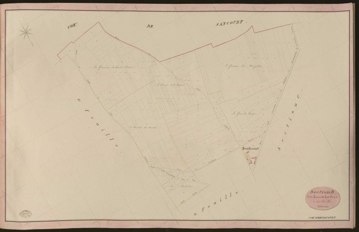 Heudicourt. Section B _ de la Garenne du haut Poirier _ 2e de 3 Feuilles