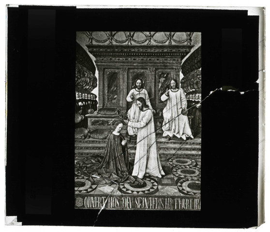 Musée de Chantilly (Oise), tableau de Jean Fouquet "Le couronnement de la Vierge".