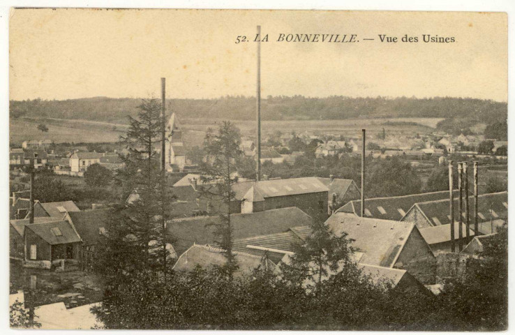 Bonneville-sur-Iton (la). Vue de Usines.