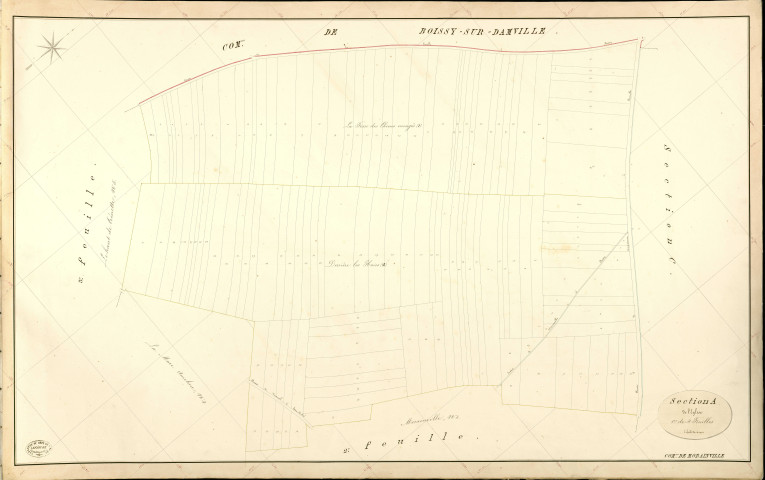 Morainville-sur-Damville. Section A _ de l'Eglise _ 1re de 4 Feuilles