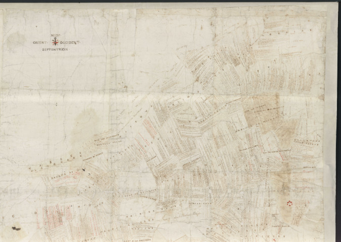 Ailly - "Seconde partie de la carte ou plan de la terre et seigneurie d'Ailly sur laquelle est une partie de Malpalu, une partie de La Bucaille, les Quiezes, Métreville et Le Bec" *