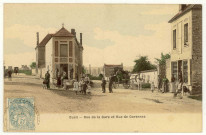 Bueil. Rue de la Gare et rue de Garennes.