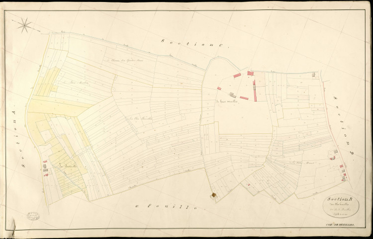 Ménilles. Section B _ des Clos brouillés _ 1re de 2 Feuilles
