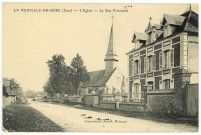 Neuville-du-Bosc (La). L'Eglise - La Rue Principale.