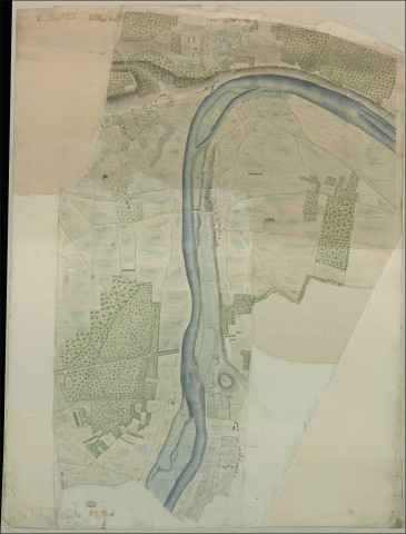 Cours de la Seine de Courcelles Au Moulin de Tosny - "Plan topographique du cours de la Seine depuis Port-Mort au moulin de Tosny. Feuille n° 25".