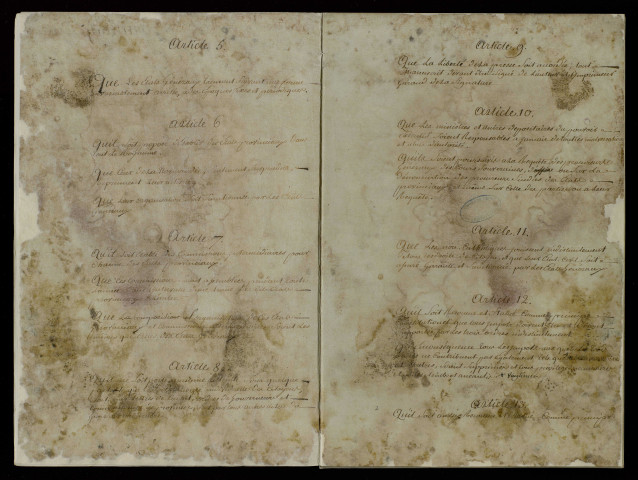 Cahier manuscrit.