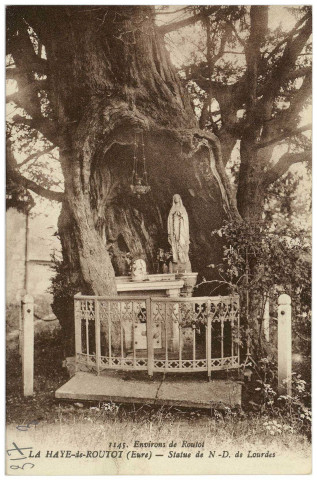 Haye-de-Routot (La). Environs de Routot - La Haye-de-Routot (Eure) - Statue de N-D. De Lourdes.