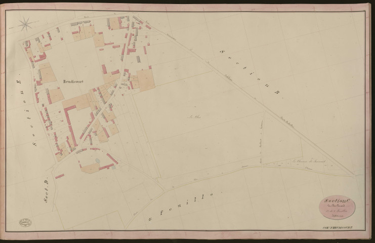 Heudicourt. Section C _ du Bos Renard _ 1re de 2 Feuilles