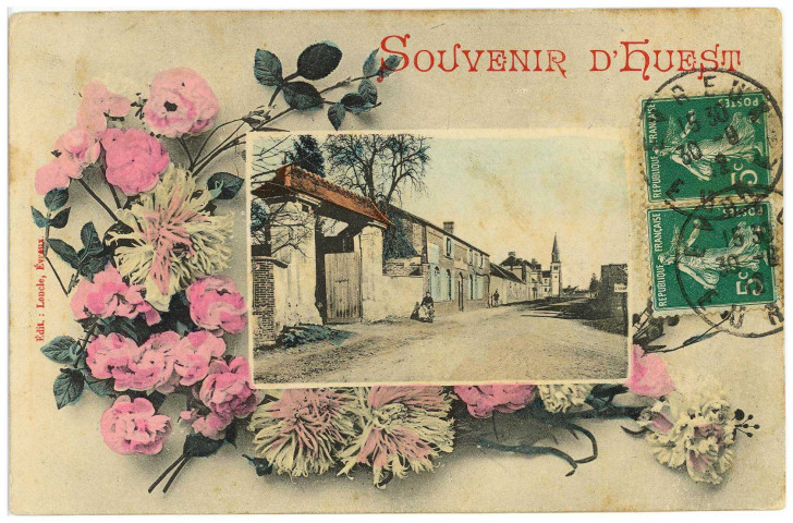 Huest. Carte souvenir.