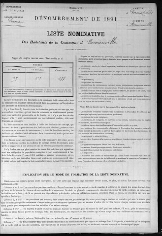 BERNIENVILLE 1891
