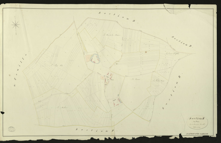 Saint-Aubin-sur-Gaillon. Section H _ des Nocs _ 2e et dernière Feuille