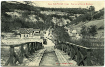 Giverny. Route de Giverny (Eure). - Vue sur le Pont de Manitaux.