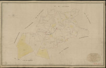 Vieille-Lyre (La). Tableau d'assemblage _ du Plan Parcellaire de la Commune de Vieille-Lyre _ Canton de Rugles - Evreux - Eure. _ Terminé sur le Terrain le 28 Septembre 1834, sous l'administration de M. A Passy, Préfet _ M. Alexandre, Maire _ et sous la Direction de M. Marel, Directeur des Contributions directes _ M. Le Fébure, Géomètre en Chef. _ Par M. Canu, Géomètre de 1re classe.