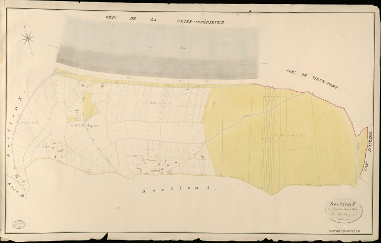 Trouville-la-Haule. Section F _ des Bois de Vieux Port _ Feuille Unique
