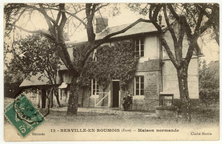 Berville-en-Roumois. Maison Normande.