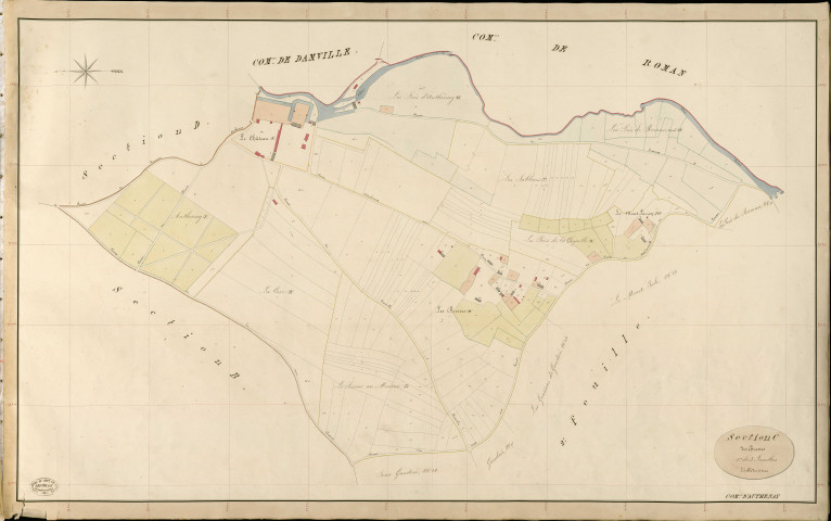 Authenay. Section C _ des Brosses _ 1re de 3 Feuilles