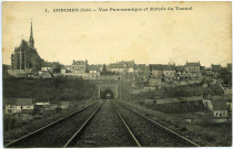 Conches-en-Ouche. Vue panoramique et entrée du Tunnel.