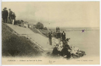 Vernon-Ville. Pêcheurs au bord de la Seine.