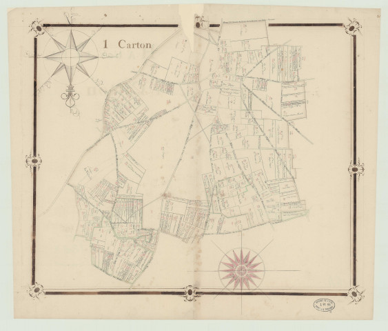 Hauville - Plans parcellaires de la seigneurie. *