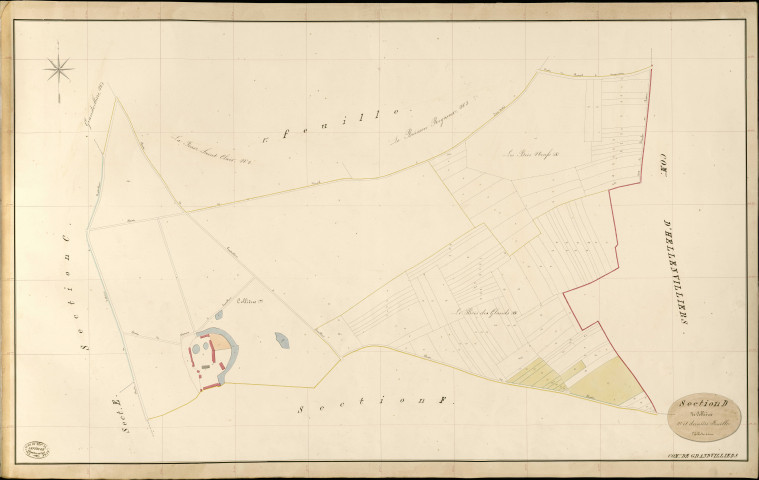 Grandvilliers. Section D _ de Collières _ 2e et dernière Feuille