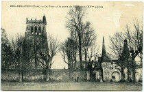Bec-Hellouin (Le). La Tour et la porte de l'Abbatiale (XVème siècle).