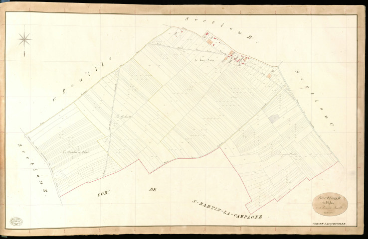 Sacquenville. Section D _ de l'Eglise _ 2e et dernière Feuille