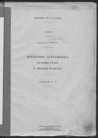 Rouen sud. Répertoire alphabétique (1919)