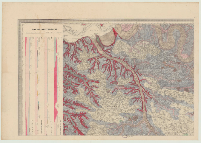 Carte géologique du département de l'Eure .. dressée par A. Passy ancien préfet Feuille 1