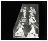 Église de Saint-Vincent-du-Boulay (Eure), quatre anges priant sur des volutes, œuvre de Michel Lourdel.