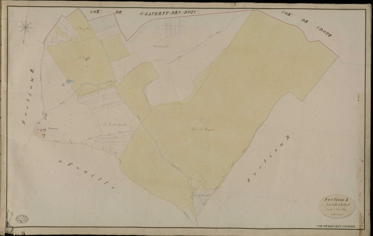 Marcilly-sur-Eure. Section A _ de la Vallée de Gratheuil _ 1re de 2 Feuilles