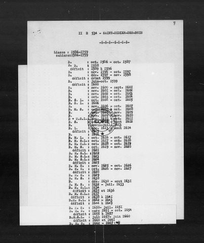 BMS (1586-1749)