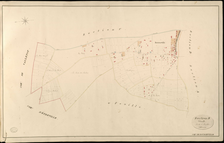 Bourneville. Section B _ d'Etreville _ 1re de 2 Feuilles
