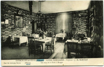 Courcelles-sur-Seine. Hôtel Normand. - Téléphone 3. - E. Ruffat. - Un coin de la Salle à Manger.