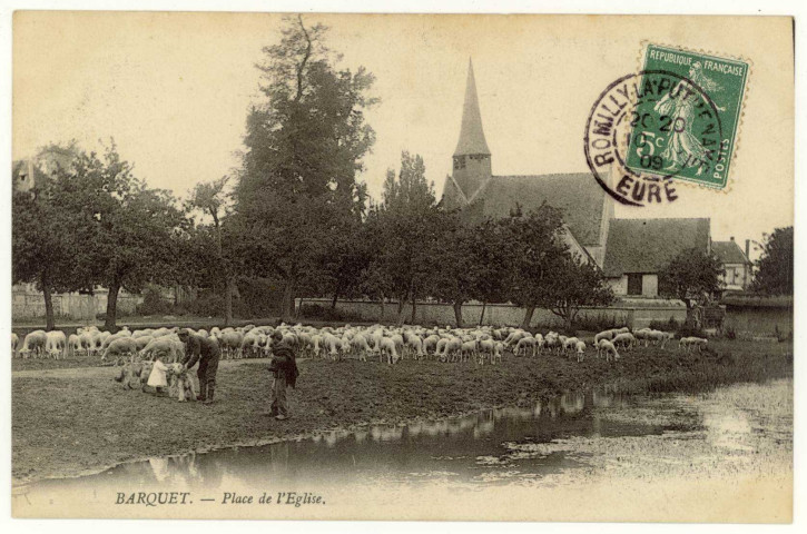 Barquet. Place de l'église.
