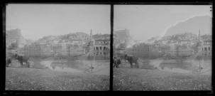 Bateaux sur les rives de l'Euphrate à Biredjik.