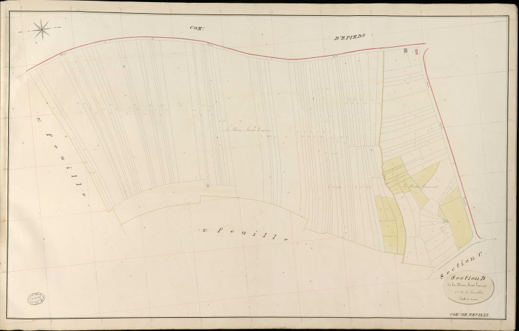 Neuilly. Section D _ de la Dime Saint Taurin _ 1re de 4 Feuilles