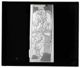 Collégiale Notre-Dame des Andelys (Eure), dessin de la pierre tombale de Richard de Saint-Laurent, doyen en 1245.