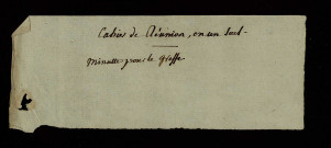 Procès-verbal manuscrit de l'assemblée, 3 exemplaires signés (31 mars-6 avril 1789) ; cahier du Tiers-État du bailliage, 2 exemplaires non signés et un brouillon.
