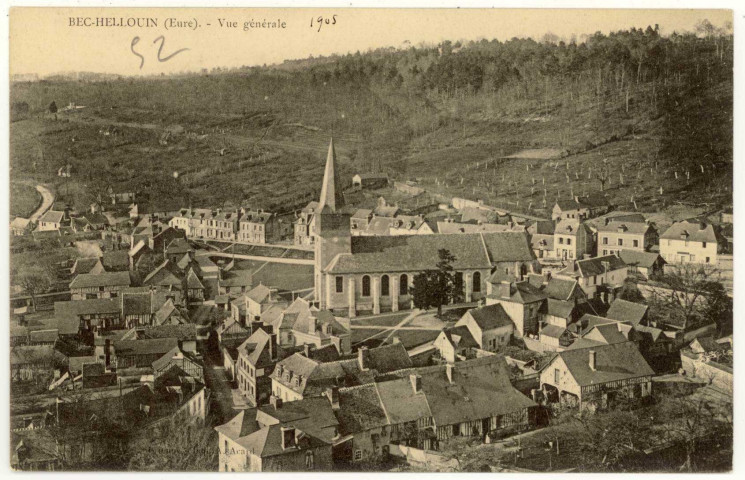 Bec-Hellouin (Le). Vue générale.