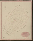 Hacqueville. Tableau d'assemblage du Plan Parcellaire de la Commune d'Hacqueville. _ Canton d'Etrépagny - Andelys - Eure. _ Terminé sur le terrain le 15 mai 1849, sous l'administration de M. Vallon, Préfet - M. Moreaux, Maire et sous la direction de M. Violas, Directeur des Contributions directes. _ M. Le Fébure, Géomètre en Chef. _ Par M. Lenglet, Géomètre de 1re classe