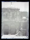 Façade de l'église du Saint-Sépulcre à Jérusalem (Israël).