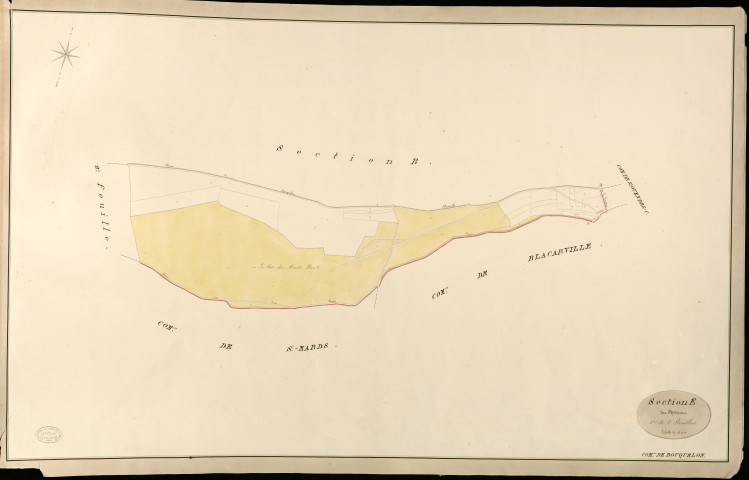 Bouquelon. Section E _ du Château _ 1re de 2 Feuilles