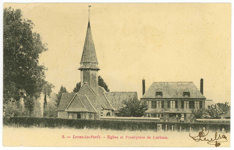 Lorleau. Eglise et Presbytère de Lorleau.